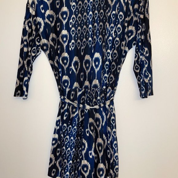 Abbeline Blue and Black tie waist romper - Picture 3 of 3